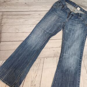 Petrol Flared Jeans in Light Blue Wash